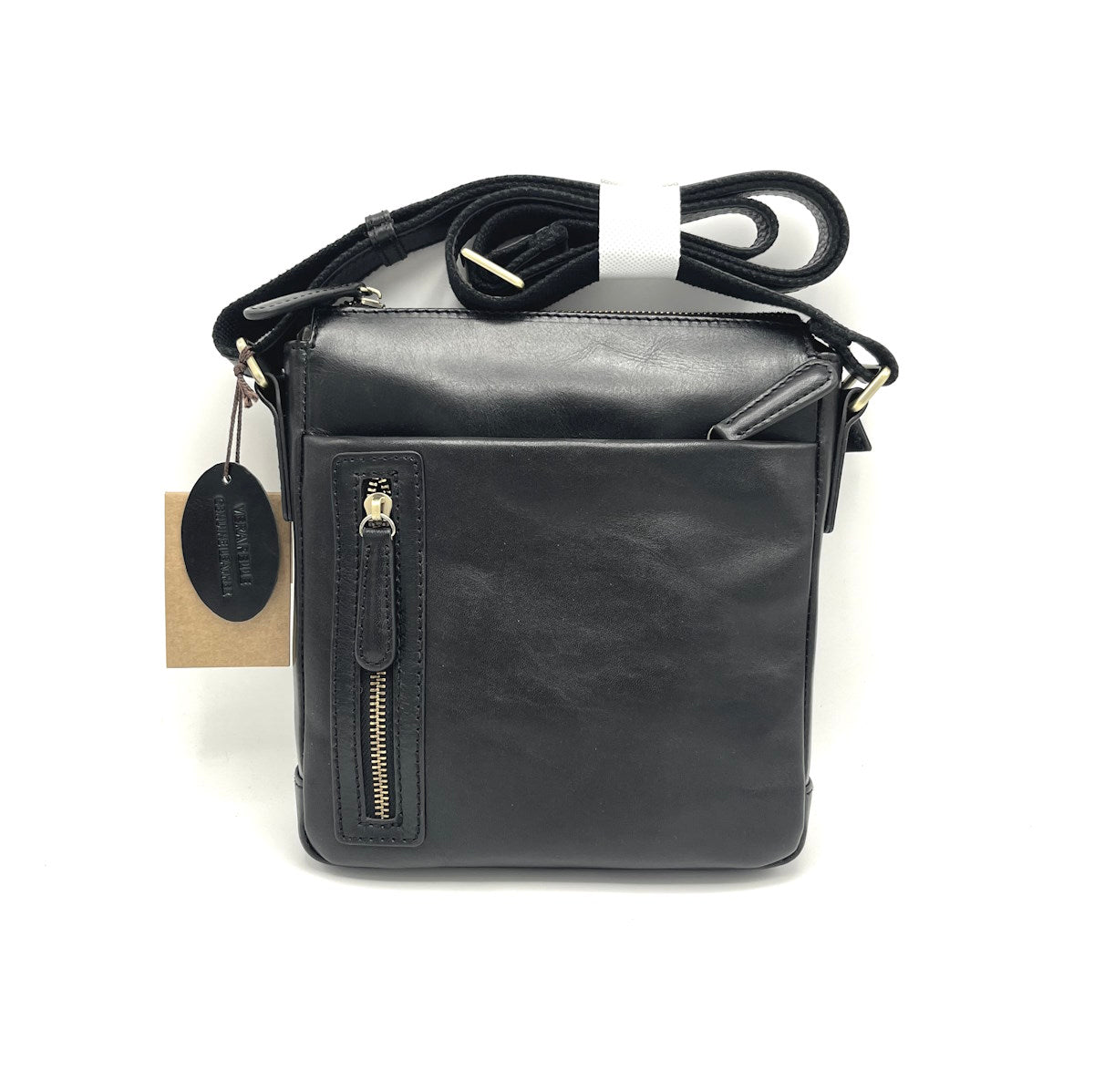 Buffered leather shoulder bag, for men, art. TA4808