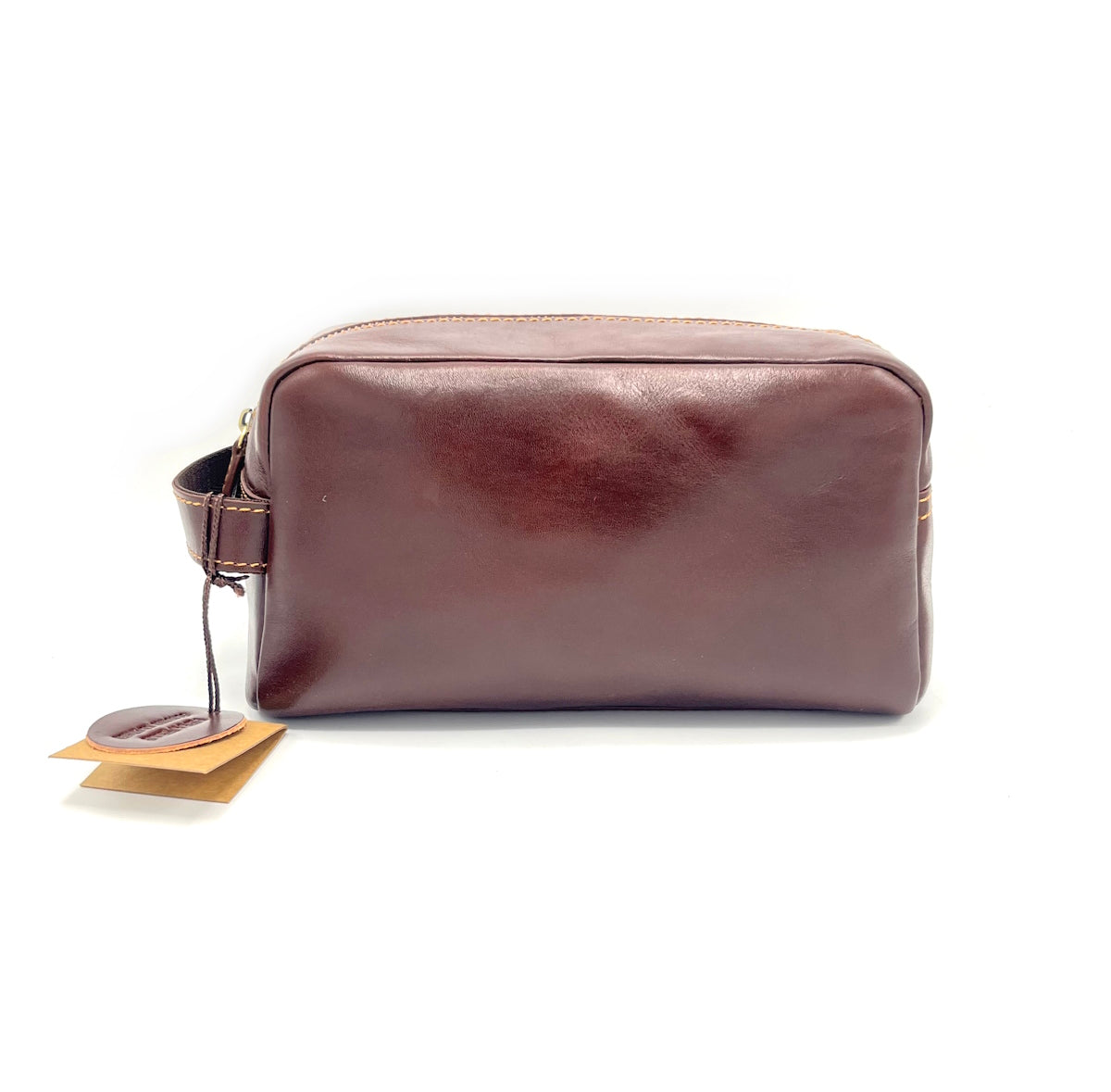 Buffered leather beauty case, for men, art. TA4814