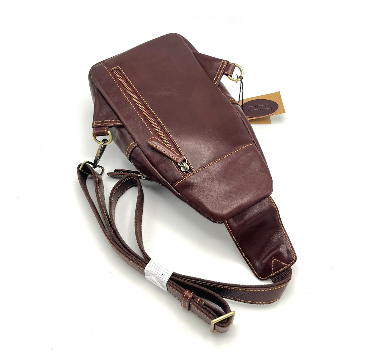 Buffered leather crossbody bag, for men, art. TA4817