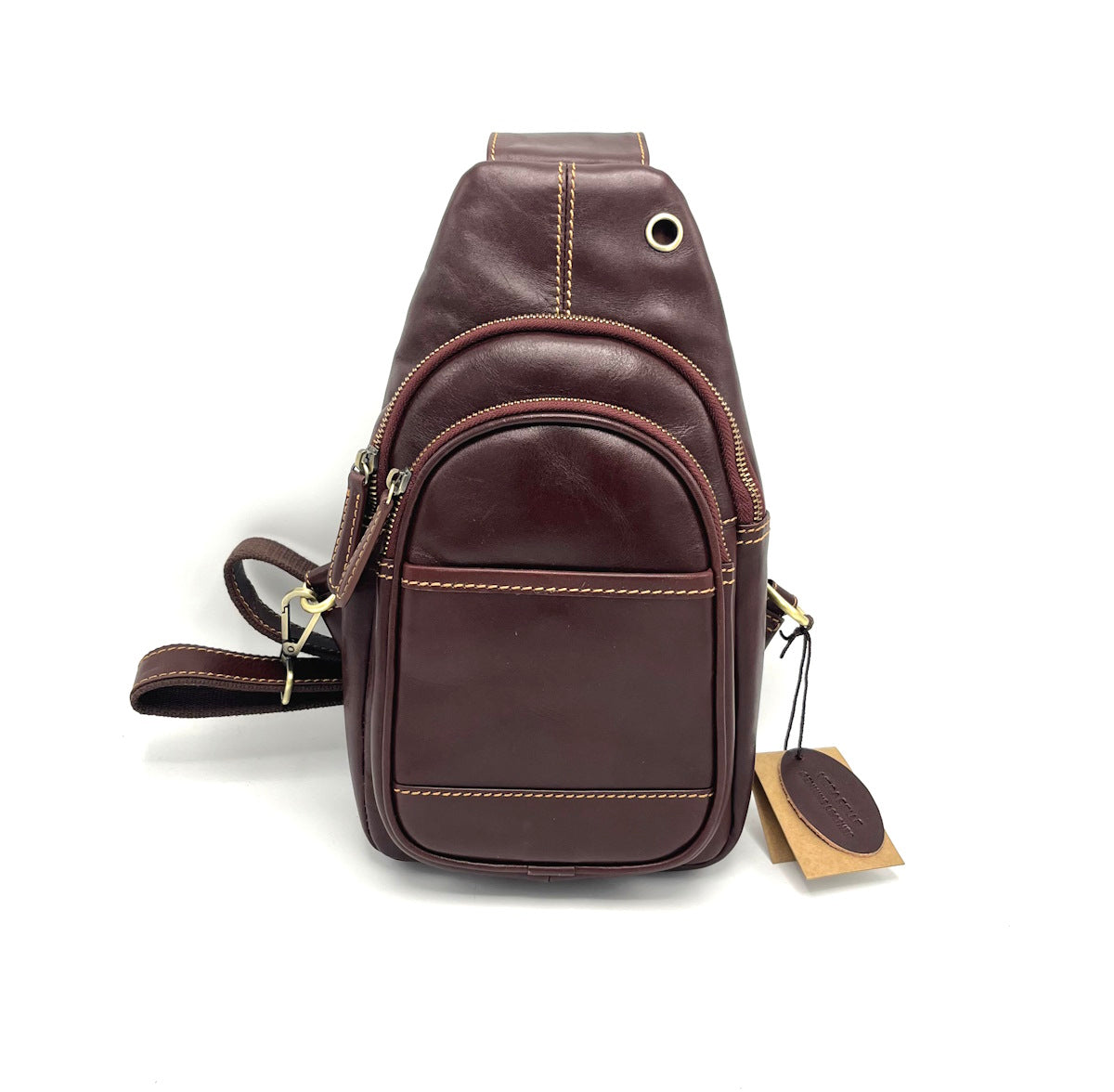 Buffered leather crossbody bag, for men, art. TA4817