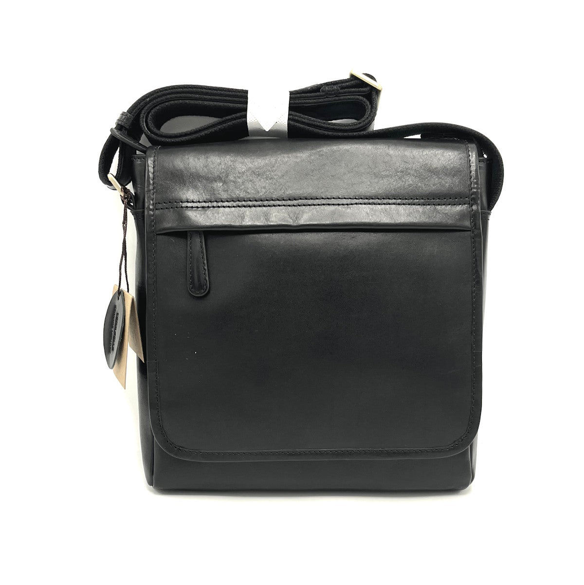 Buffered leather shoulder bag, for men, art. TA4805