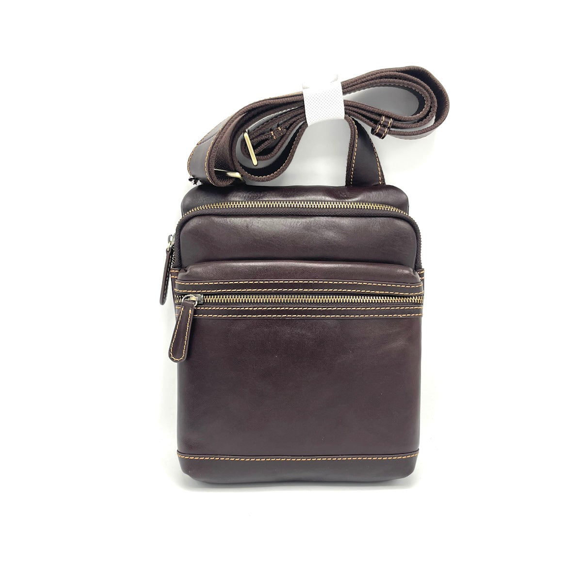 Buffered leather shoulder bag, for men, art. TA4802