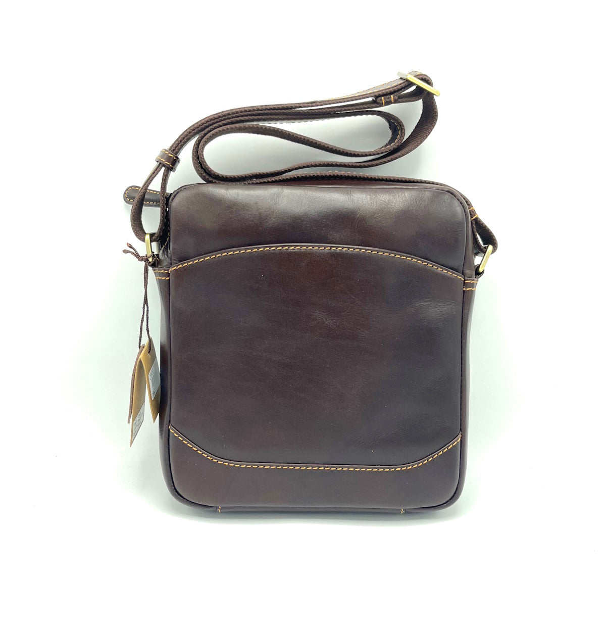 Buffered leather shoulder bag, for men, art. TA4807