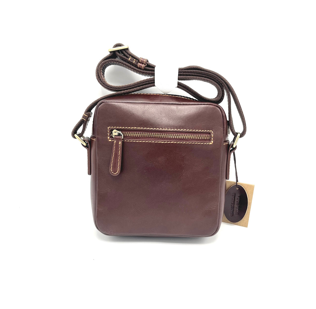 Buffered leather shoulder bag, for men, art. TA4812
