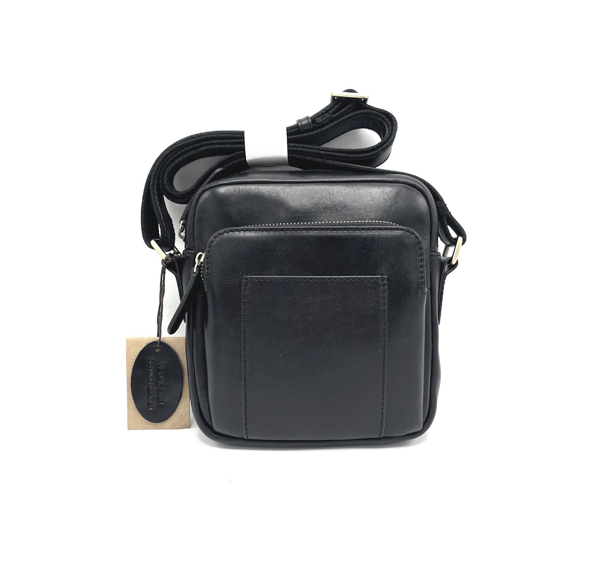 Buffered leather shoulder bag, for men, art. TA4812