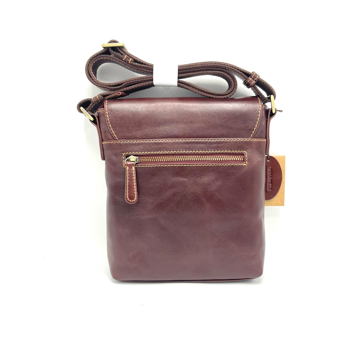 Buffered leather shoulder bag, for men, art. TA4813