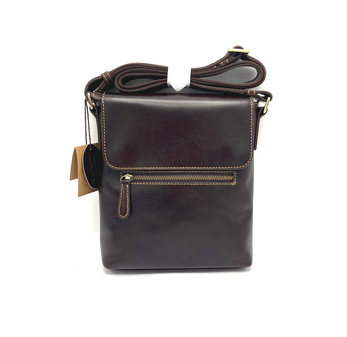 Buffered leather shoulder bag, for men, art. TA4813