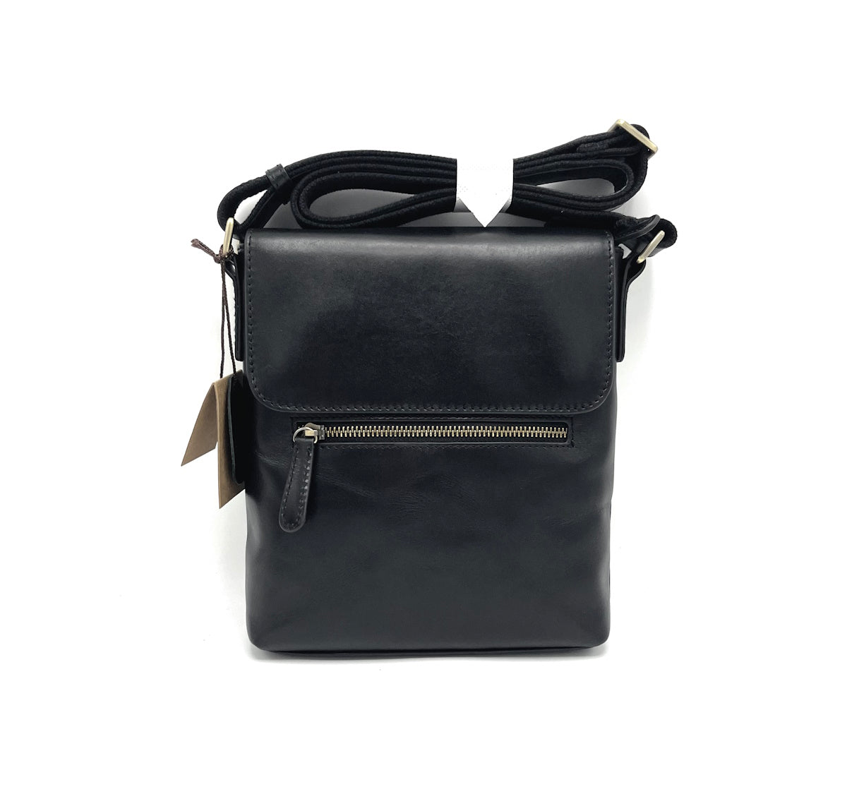 Buffered leather shoulder bag, for men, art. TA4813