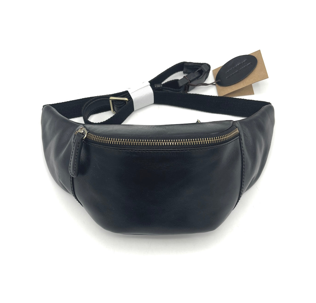 Buffered leather waist bag, for men, art. TA4803