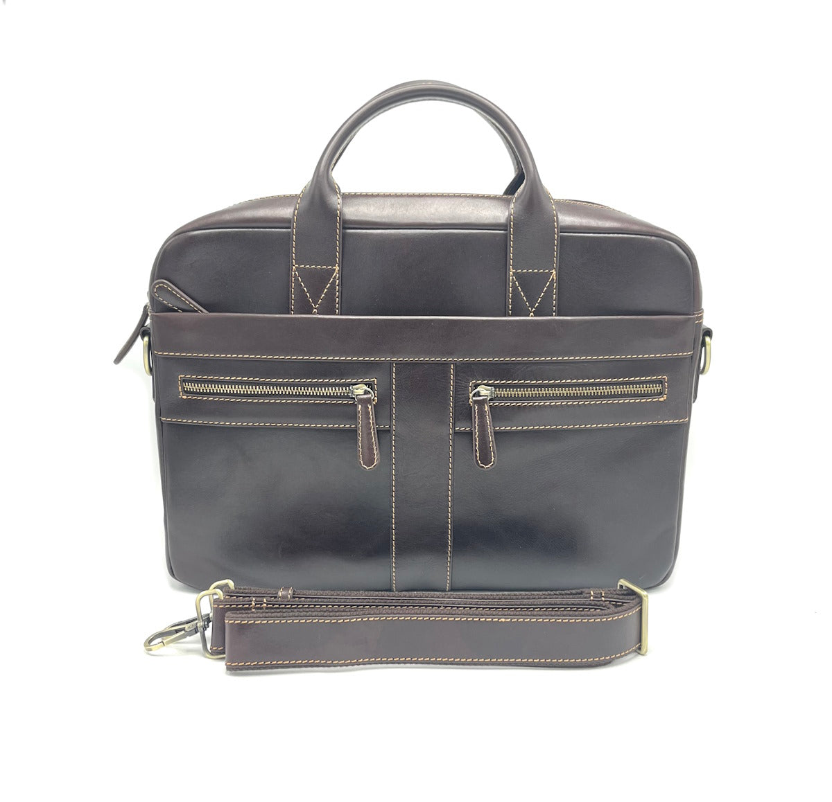 Buffered leather briefcase, for men, art. TA4815