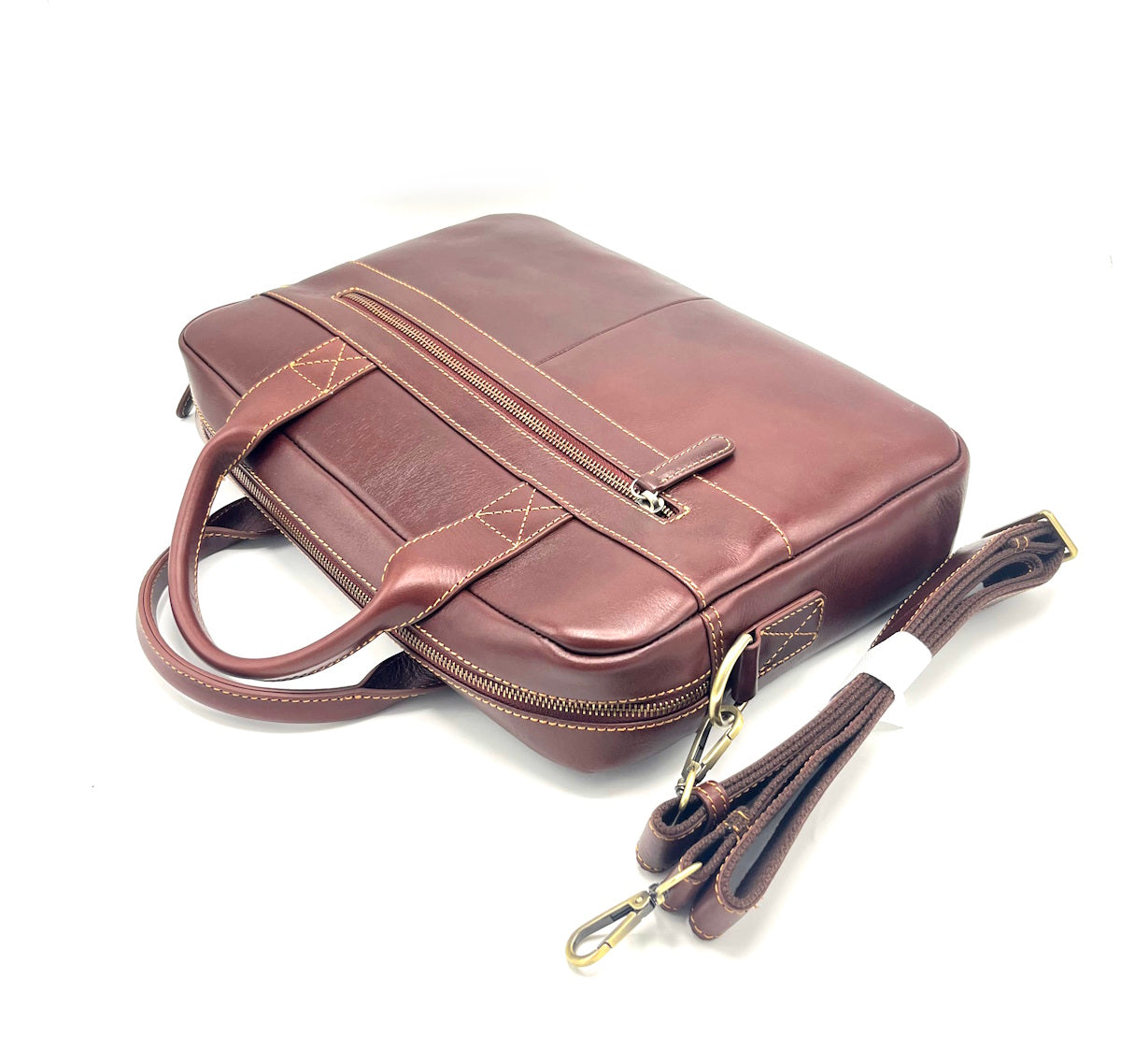 Buffered leather briefcase, for men, art. TA4816