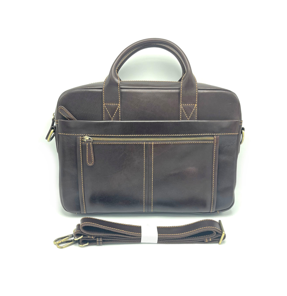 Buffered leather briefcase, for men, art. TA4816
