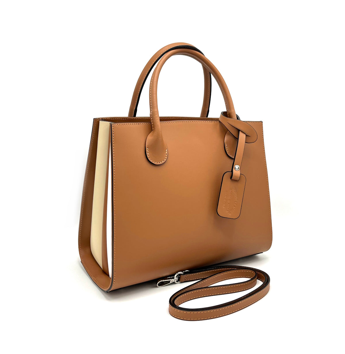 Genuine leather handbag, Made in Italy, art. 112481