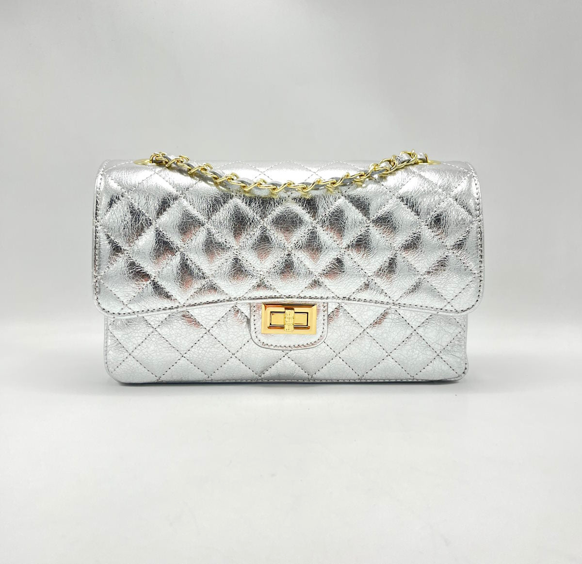 Genuine leather chain bag, small size, Made in Italy, art. 112492