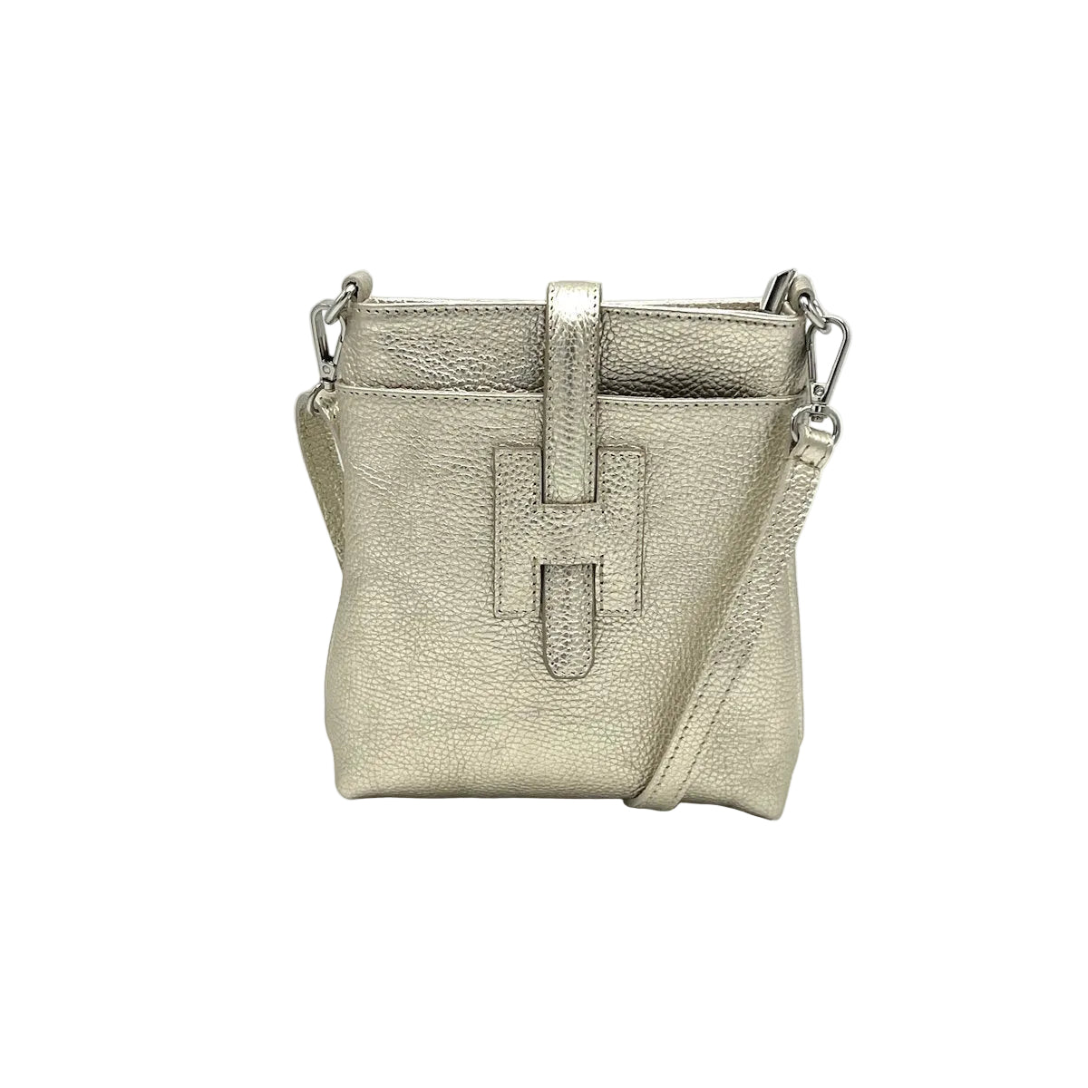 Borsa a tracolla in vera pelle, misura piccola, Made in Italy, art. 112614