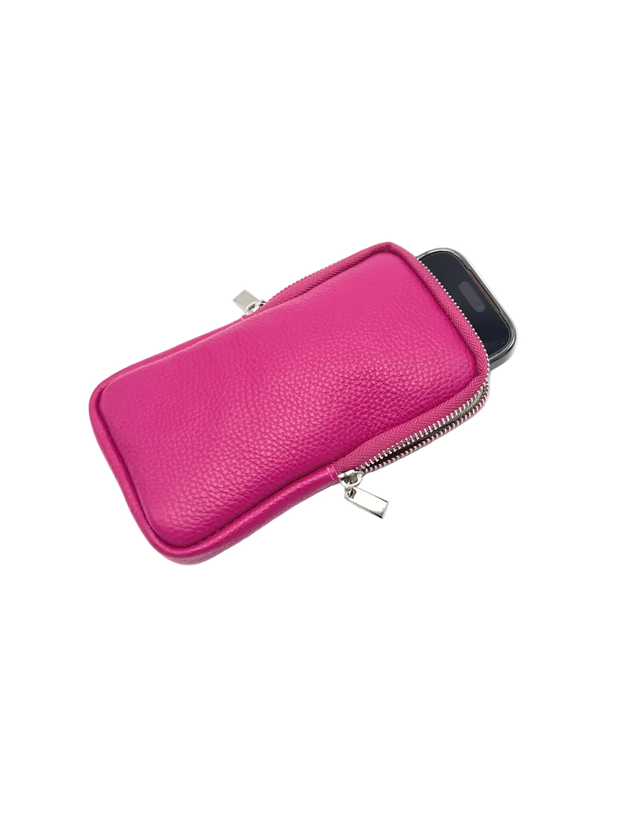 Women’s Genuine Leather Phone Bag with Shoulder Strap, Made in Italy, art. 112704