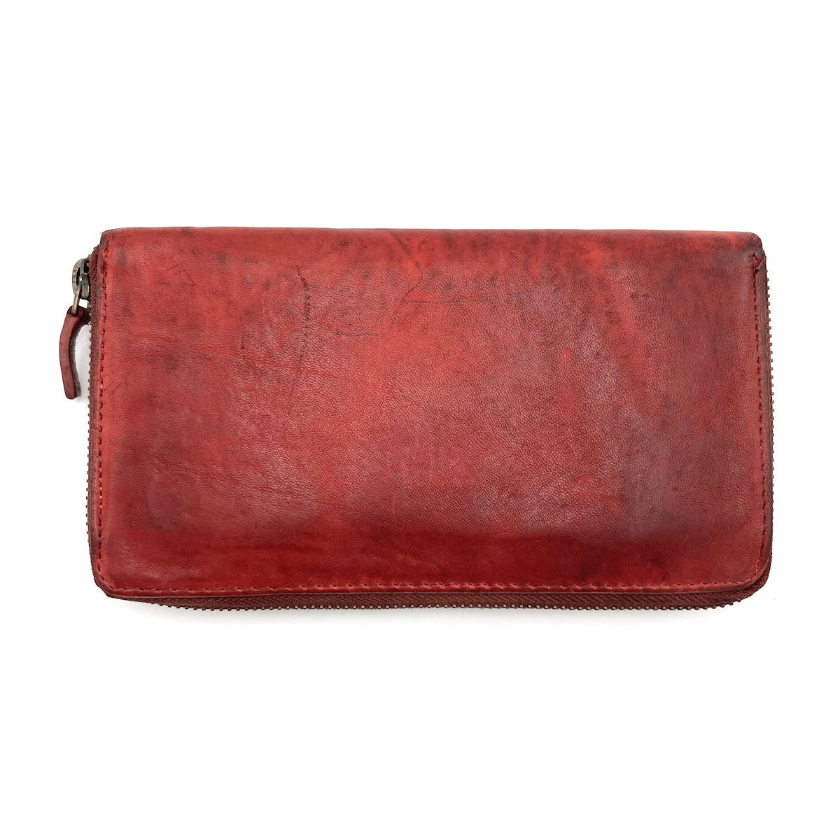 Wallet in washed leather, vintage effect with rivets, art. 1037-JU02/1.422