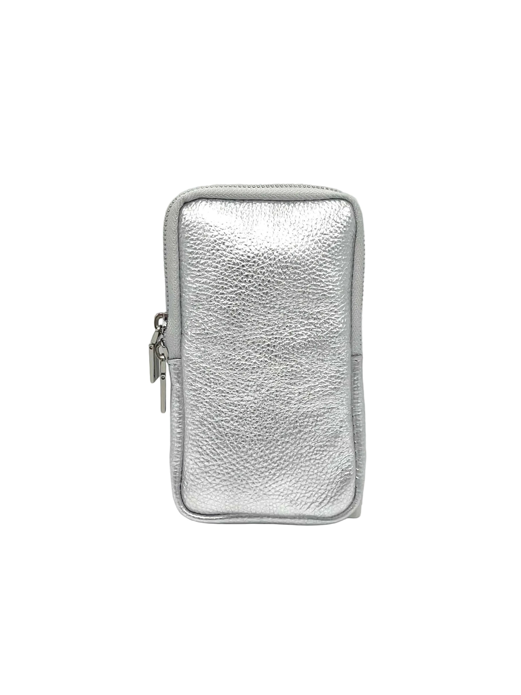 Women’s Genuine Leather Phone Bag with Shoulder Strap, Made in Italy, art. 112704