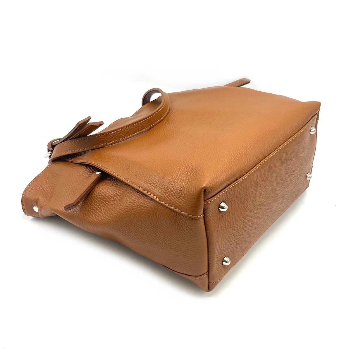 Genuine leather handbag, Medium size, Made in Italy, art. 112490