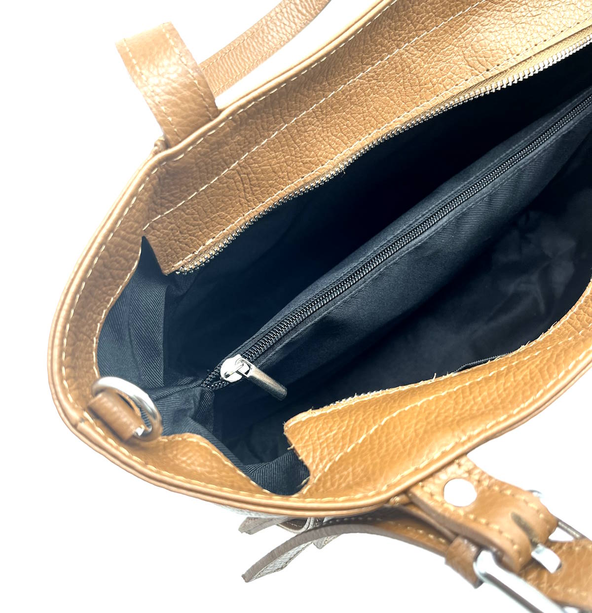 Genuine leather handbag, Medium size, Made in Italy, art. 112490