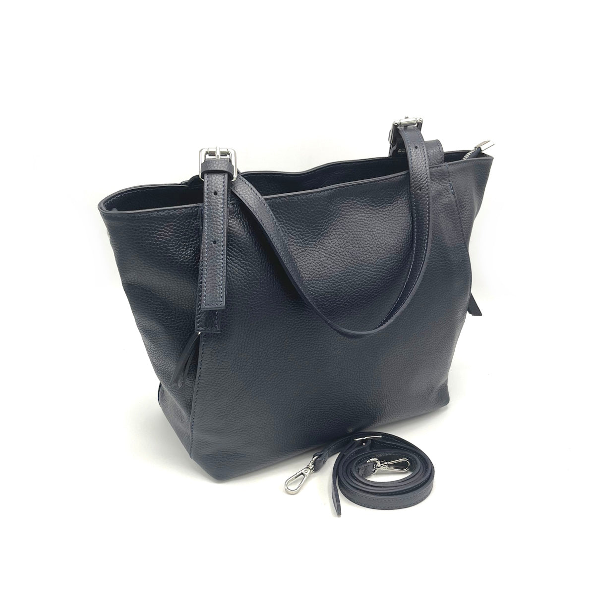 Genuine leather handbag, Medium size, Made in Italy, art. 112490