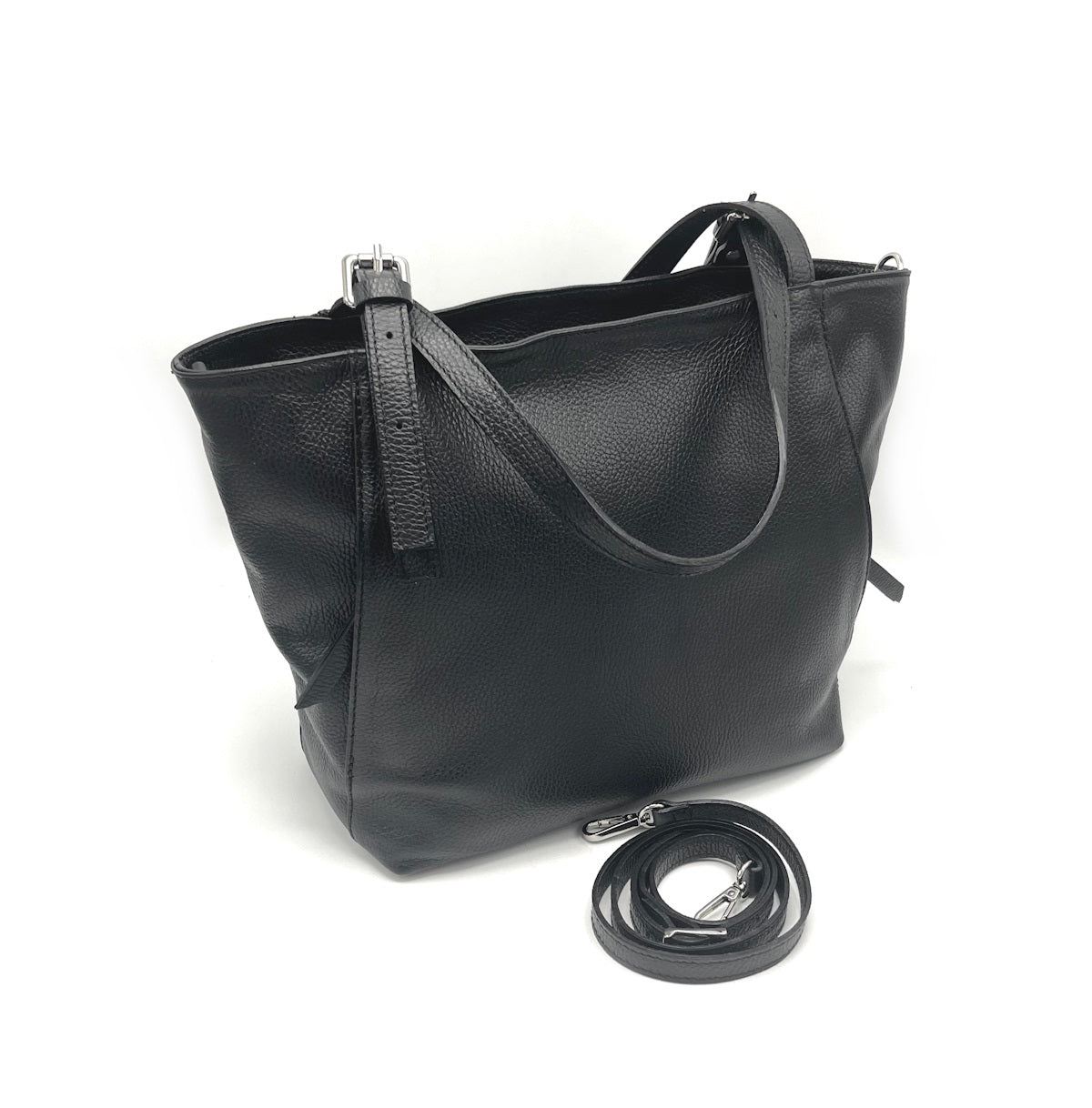 Genuine leather handbag, Medium size, Made in Italy, art. 112490