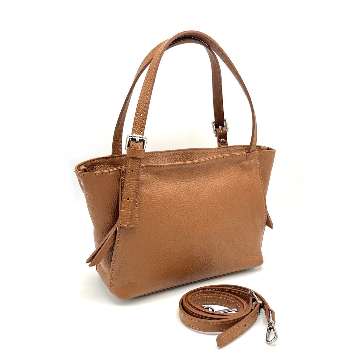 Genuine leather handbag, Small size, Made in Italy, art. 112494