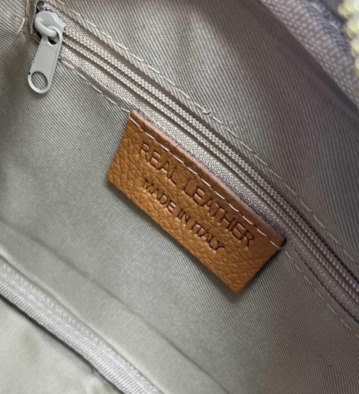 Printed genuine leather shoulder bag, Made in Italy, art. 112480