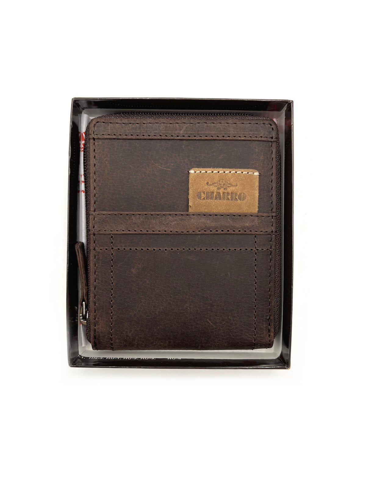 Genuine leather wallet, Brand Charro, vintage effect, art. HU-31556