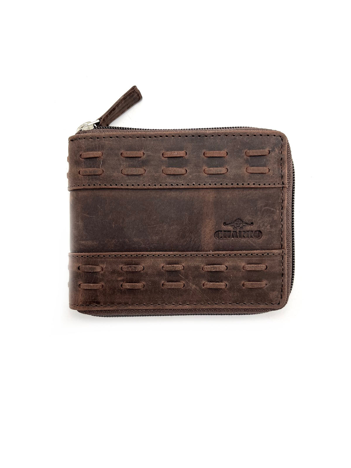 Portafoglio in vera pelle, marca Charro, effetto vintage, art. HU-11556