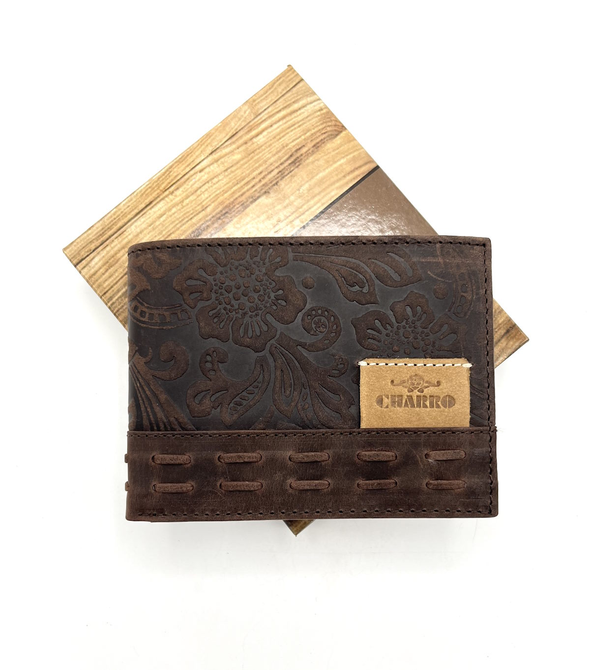Genuine leather wallet, Brand Charro, Vintage effect, art. HU-21123