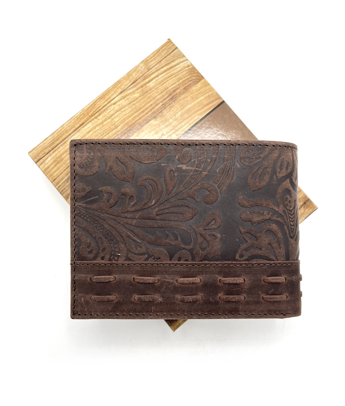 Genuine leather wallet, Brand Charro, Vintage effect, art. HU-21123