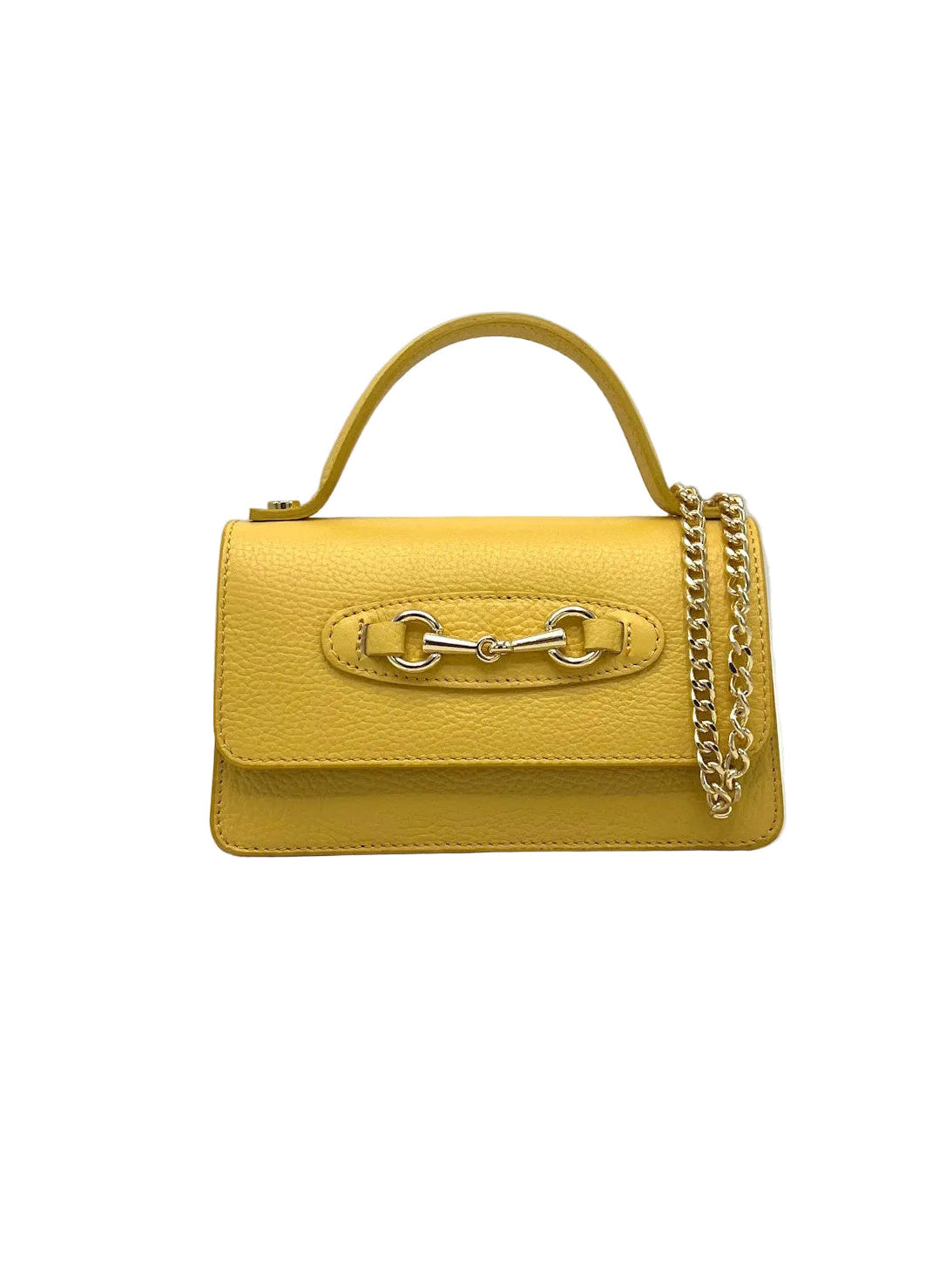 Women's Genuine Leather Handbag with Chain, Made in Italy, art. 112569New