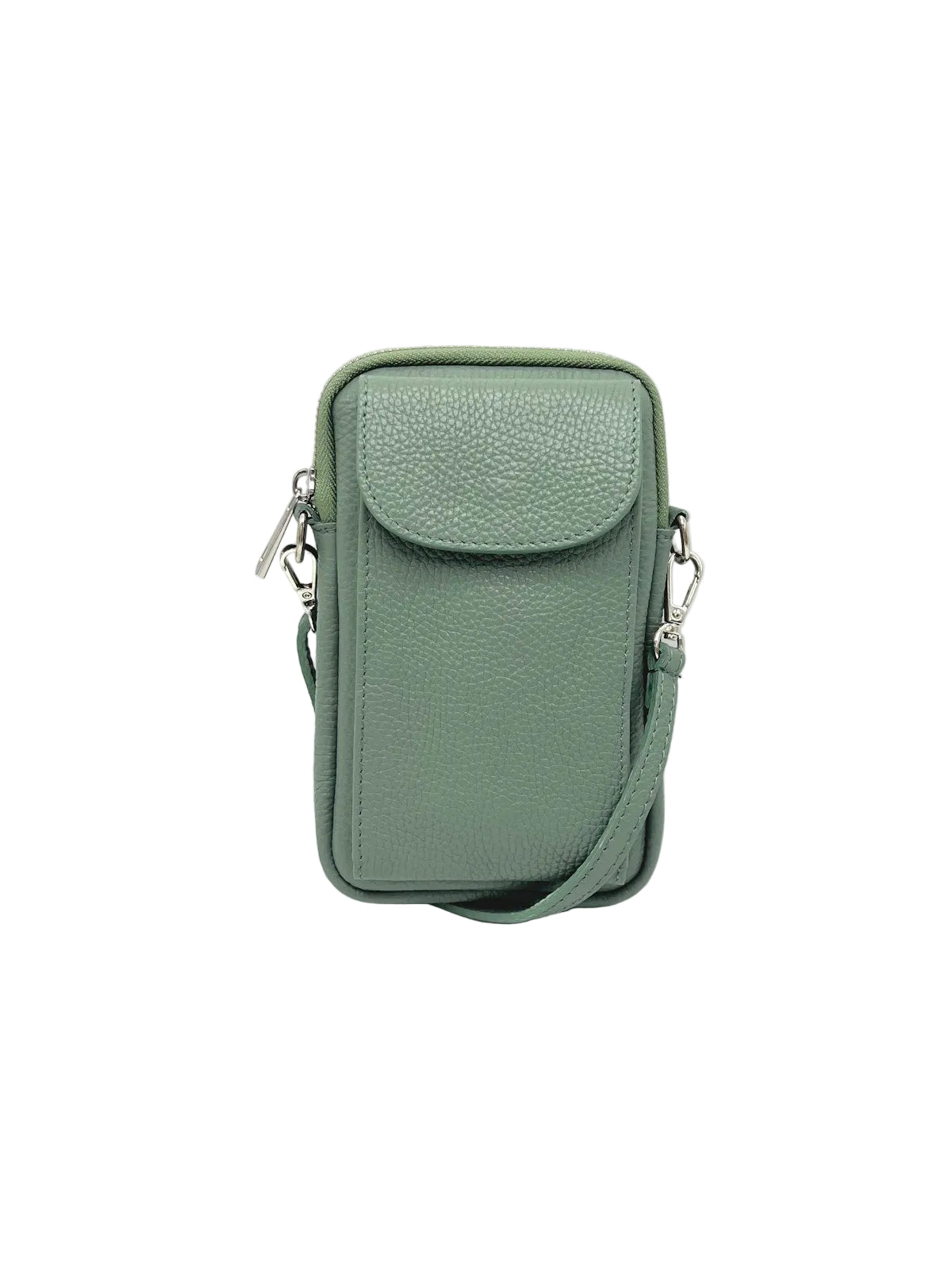Women's Genuine Leather Crossbody Phone Bag, Made in Italy, art. 112585New