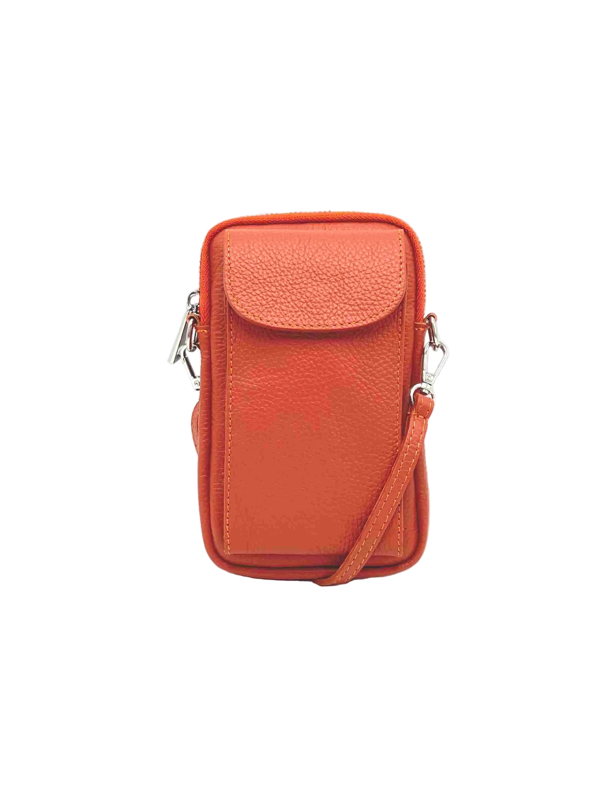 Women's Genuine Leather Crossbody Phone Bag, Made in Italy, art. 112585New