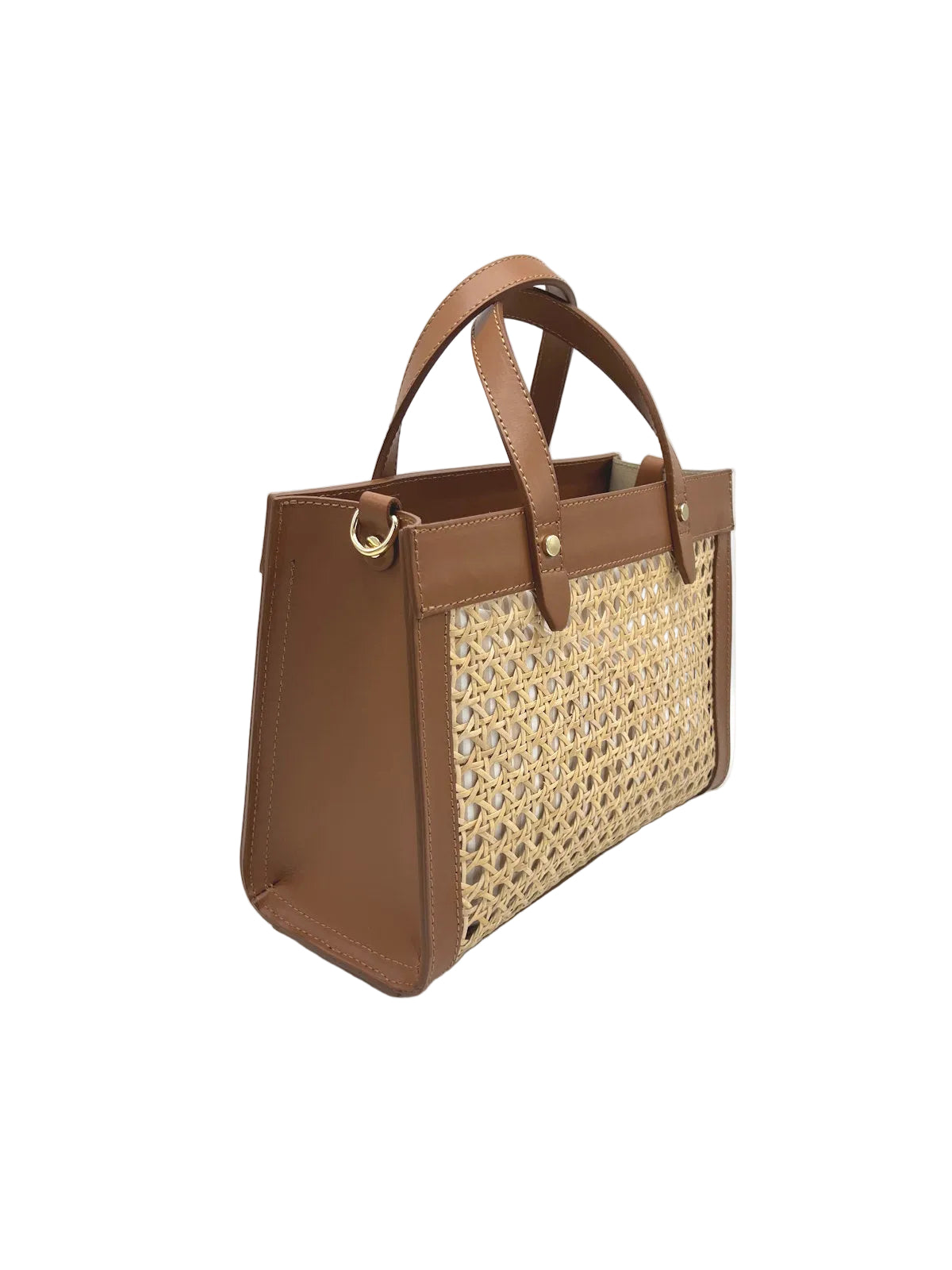 Summer Collection, Genuine Leather and Straw Handbag, Made in Italy, art. 112714