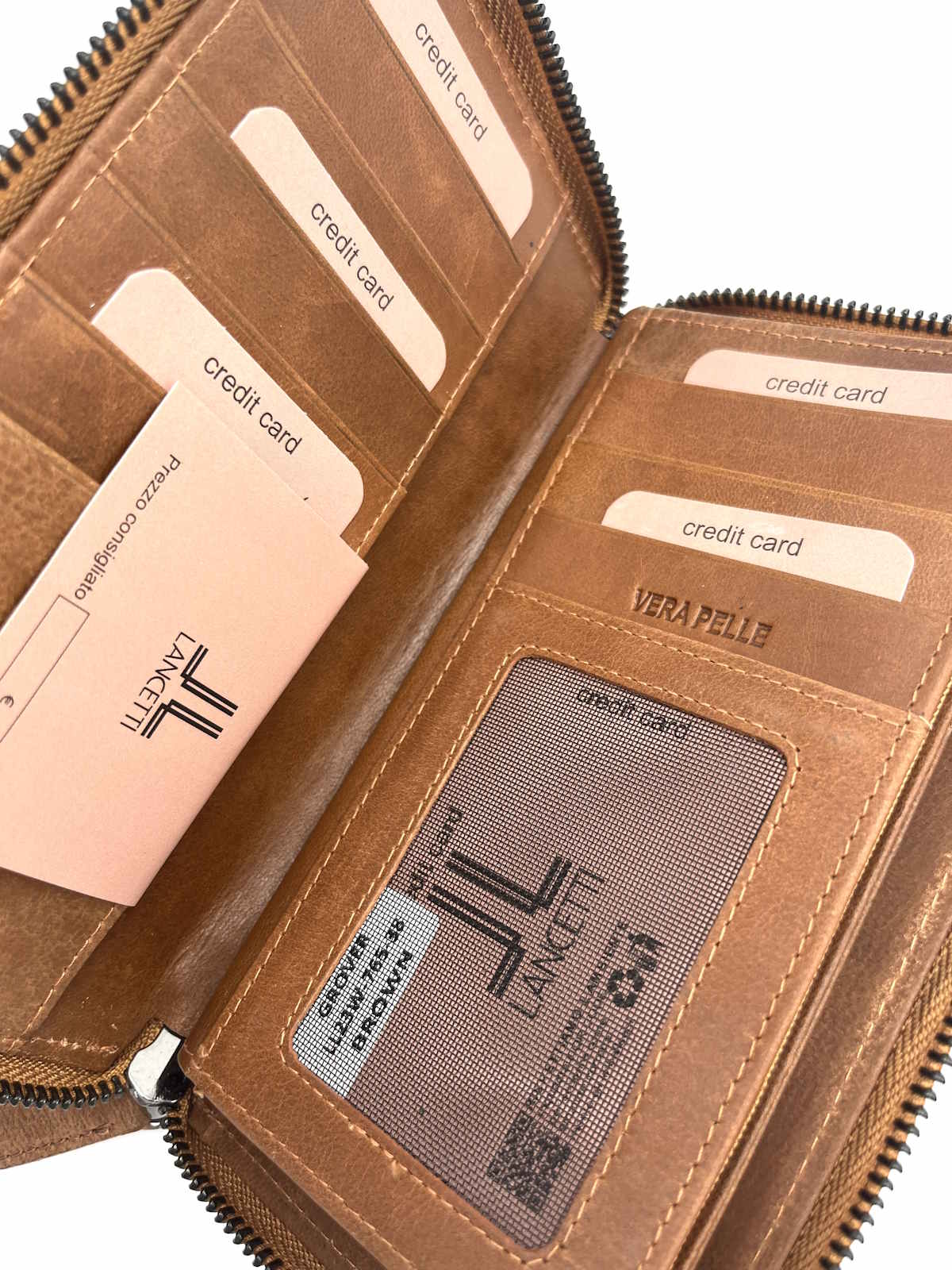 Genuine leather wallet, Brand Lancetti, art. LL23765-38