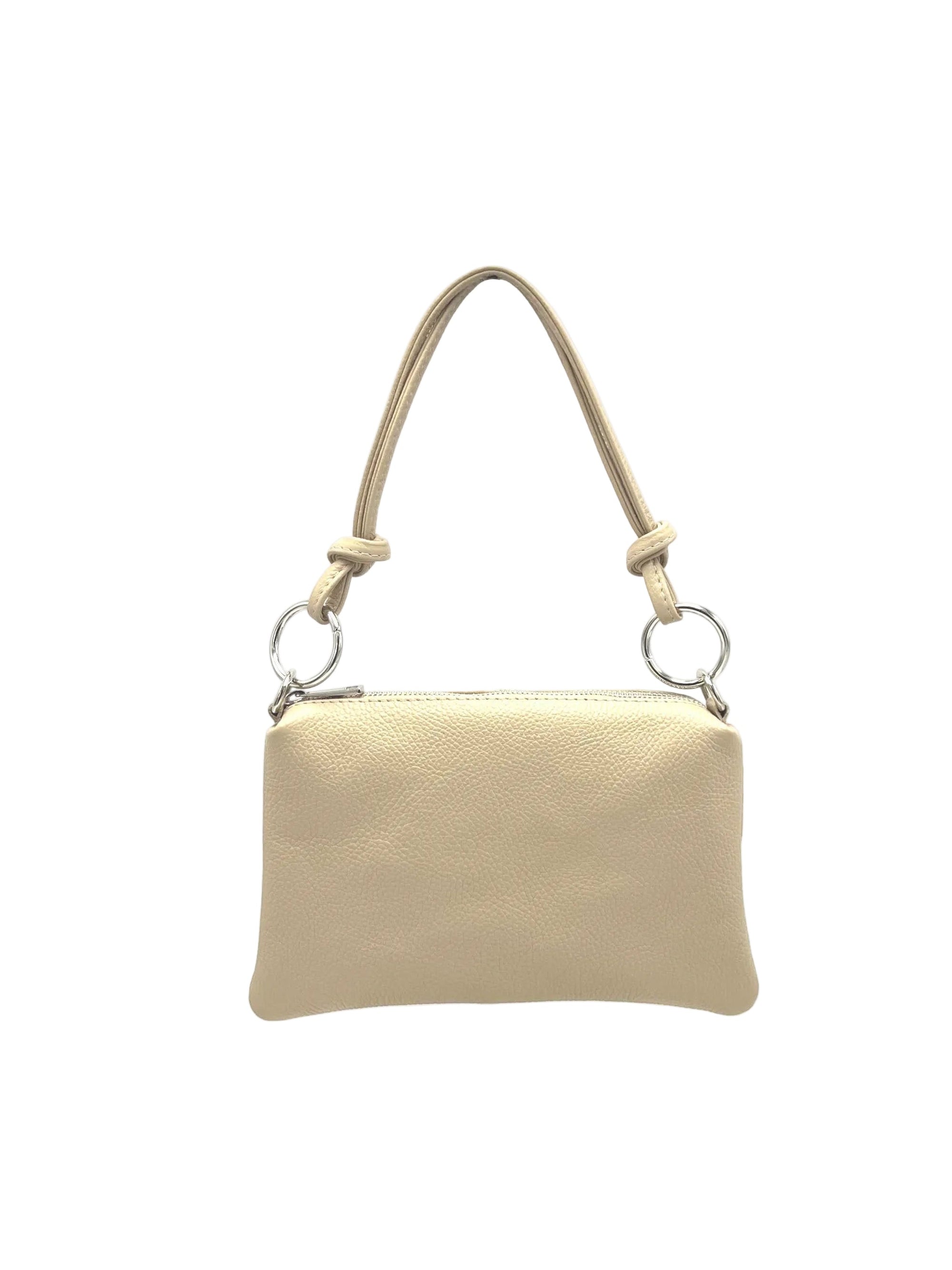 Women's Genuine Leather Handbag with Removable Strap, Made in Italy, art. 112711
