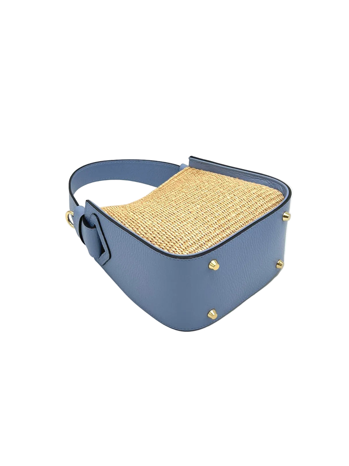Summer Collection, Small Leather and Straw Shoulder bag, Made in Italy, art. 112563New