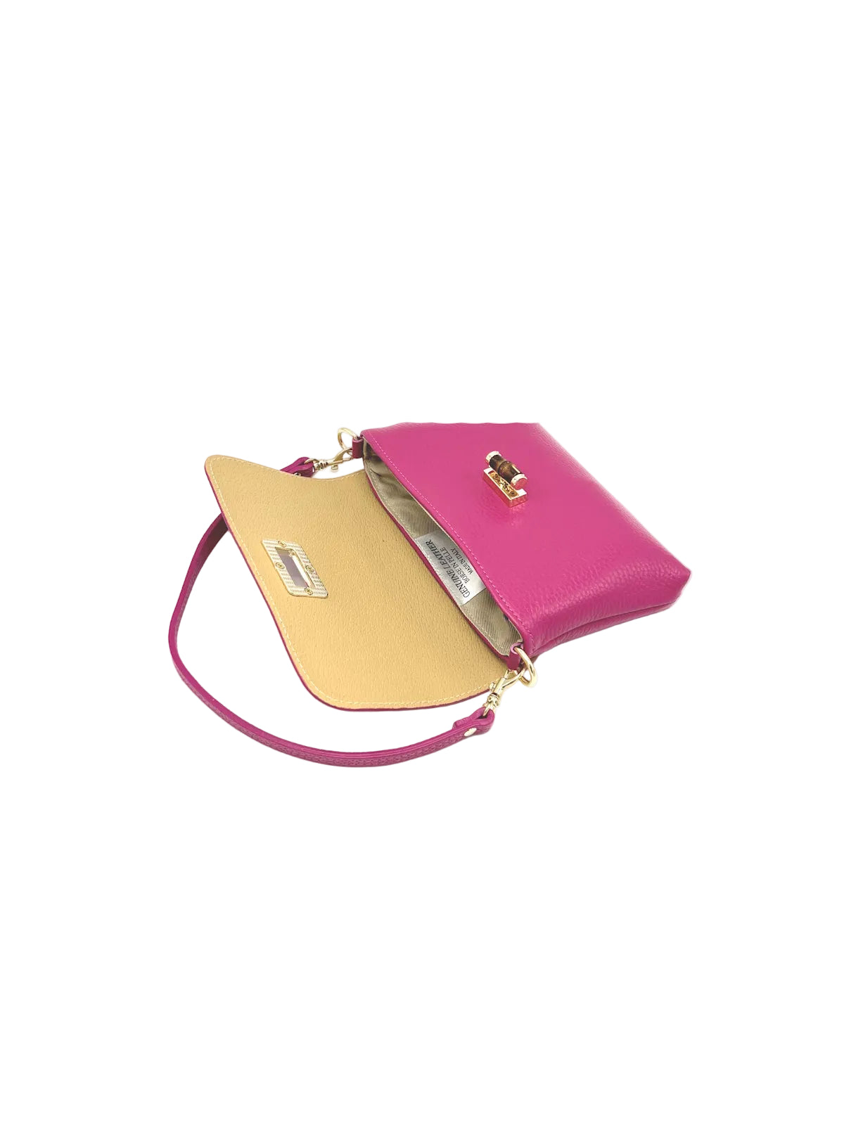 Summer Collection, Women's Genuine Leather Mini Flap Shoulder Bag, Made in Italy, art. 112720