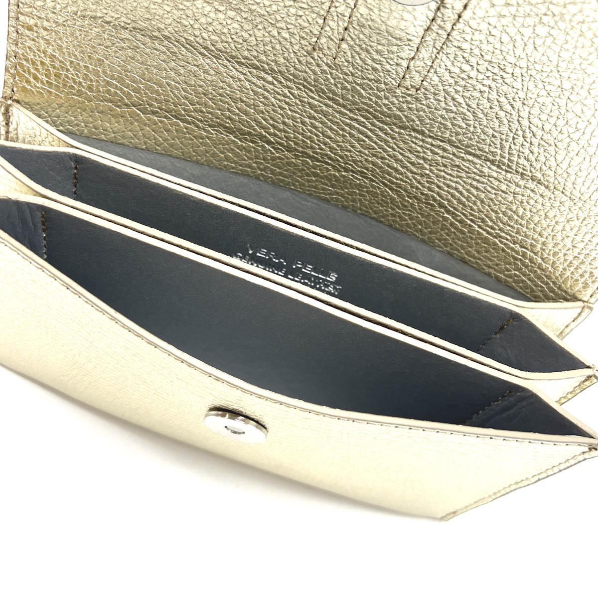 Laminated leather mini clutch bag, Made in Italy, art. 112592LA