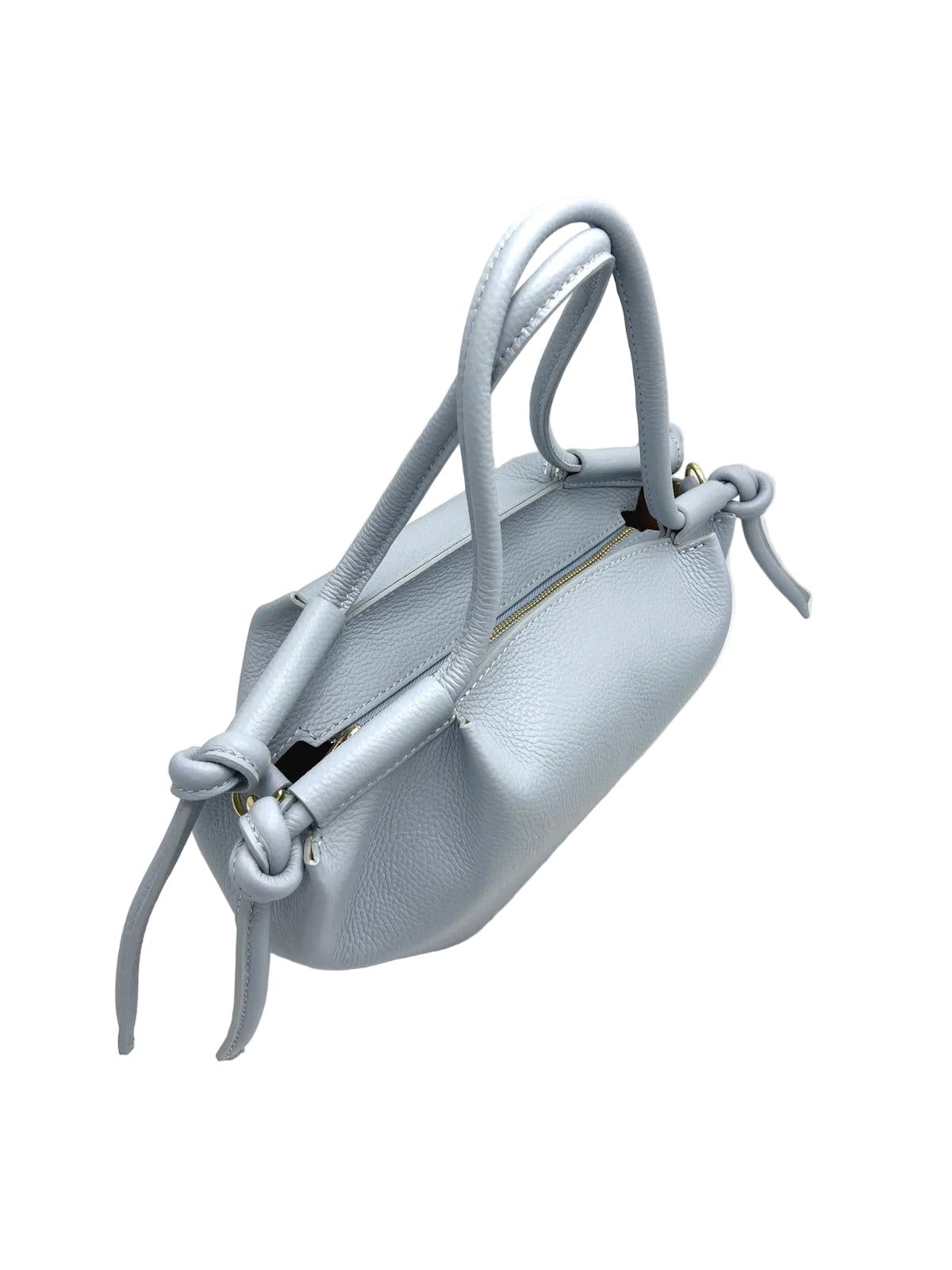 Women's Genuine Leather Top Handle Bag with Crossbody Strap, Made in Italy, art. 112727