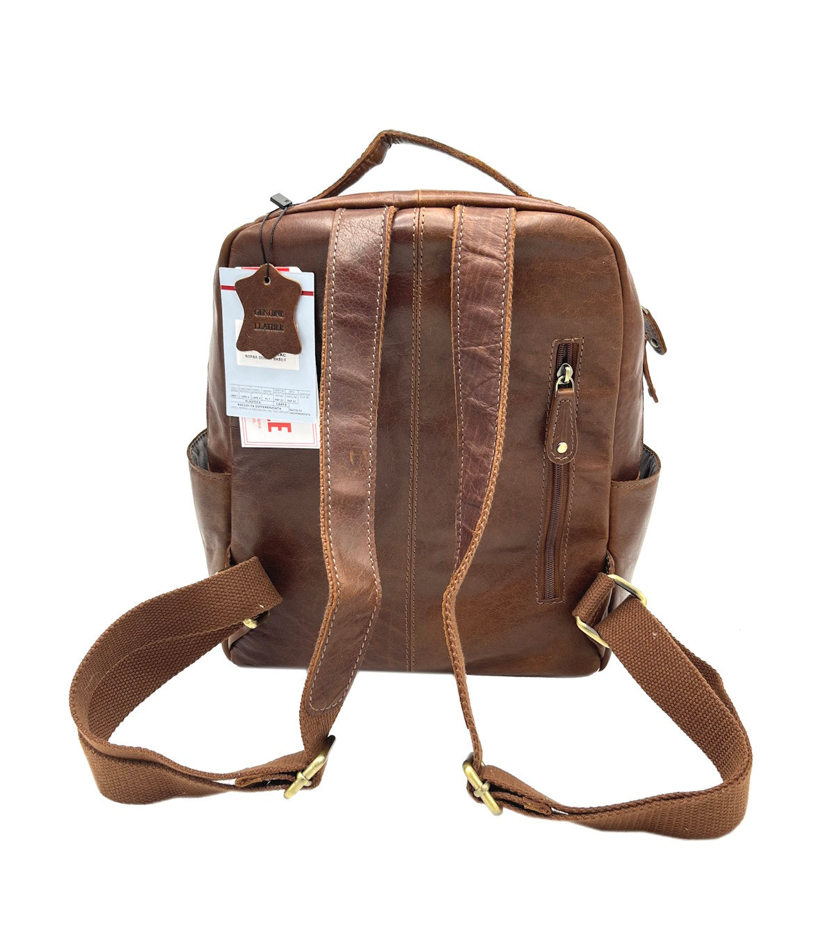 Genuine Leather backpack, Brand Basile, for men, art. 3545TI.392