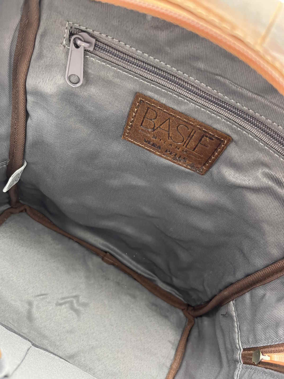Genuine Leather backpack, Brand Basile, for men, art. 3545TI.392