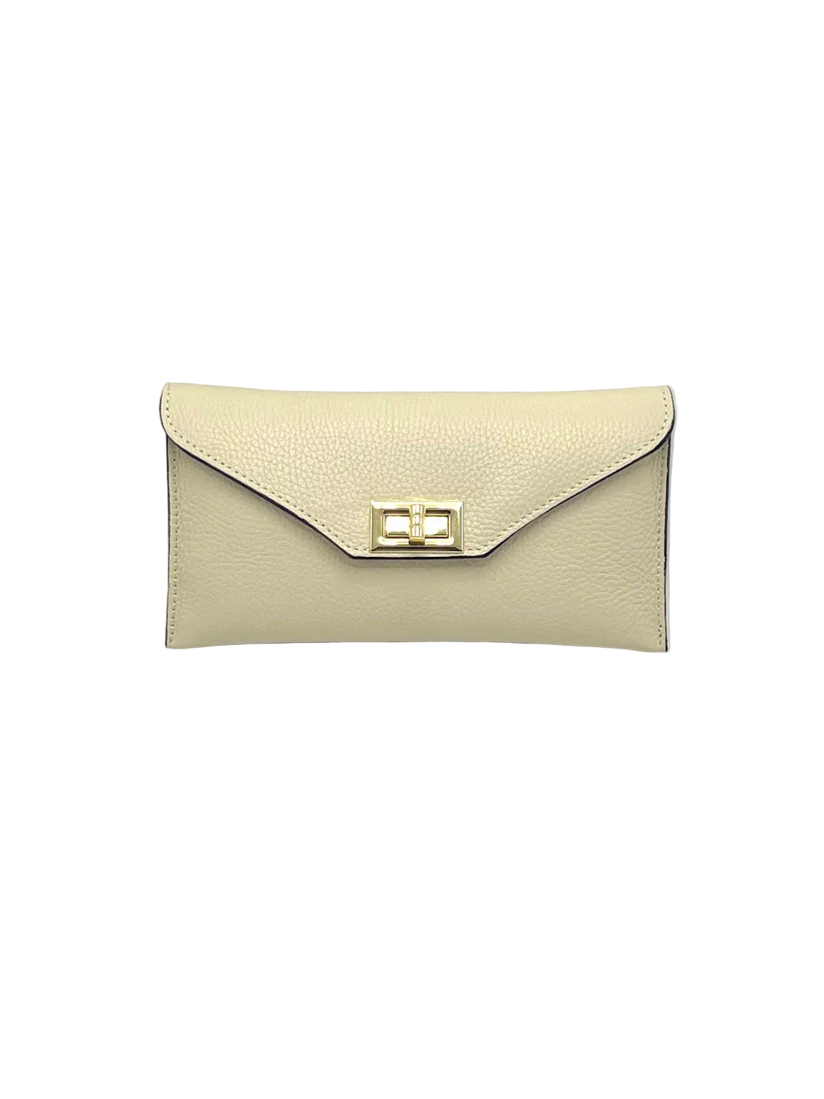 Genuine Leather Convertible Clutch with Crossbody Chain, Made in Italy, art. 112734