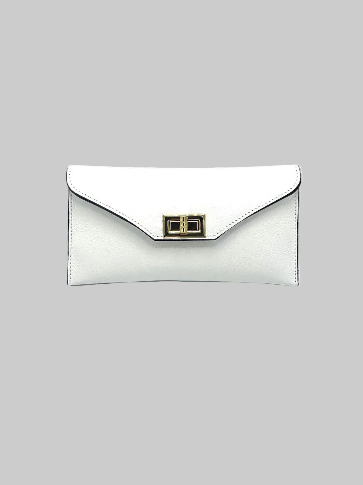 Genuine Leather Convertible Clutch with Crossbody Chain, Made in Italy, art. 112734