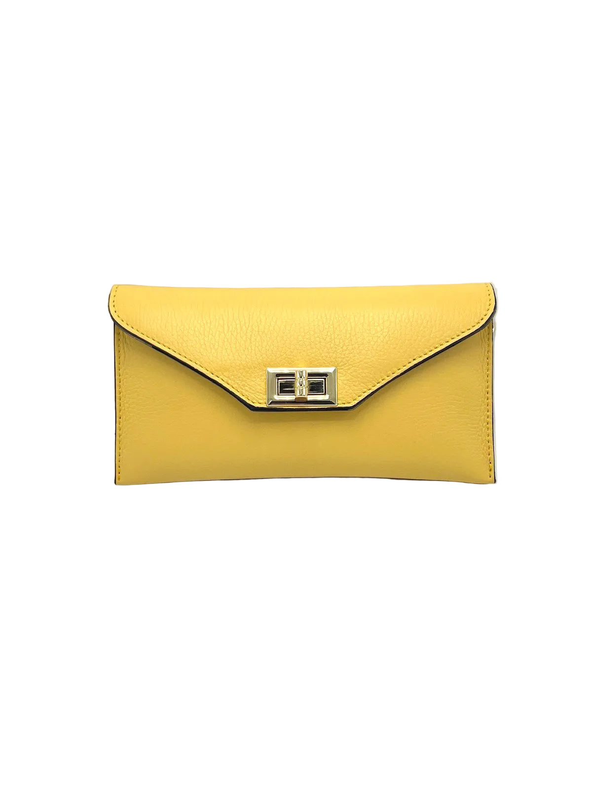 Genuine Leather Convertible Clutch with Crossbody Chain, Made in Italy, art. 112734