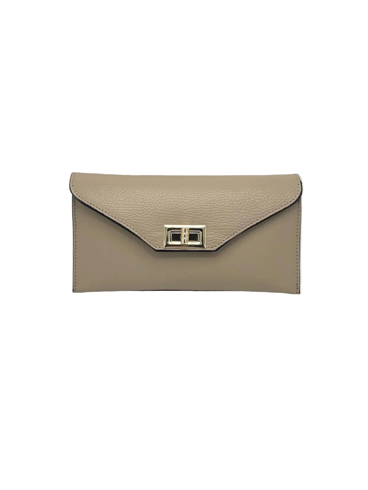 Genuine Leather Convertible Clutch with Crossbody Chain, Made in Italy, art. 112734