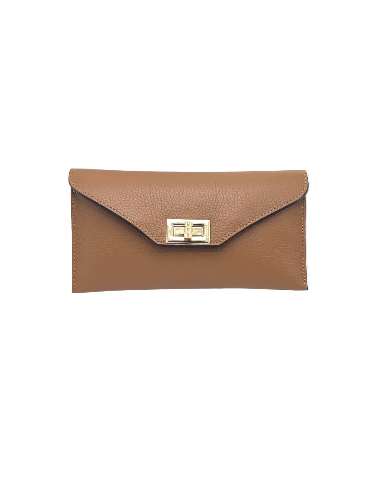 Genuine Leather Convertible Clutch with Crossbody Chain, Made in Italy, art. 112734