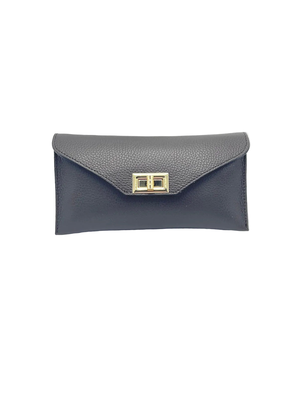 Genuine Leather Convertible Clutch with Crossbody Chain, Made in Italy, art. 112734